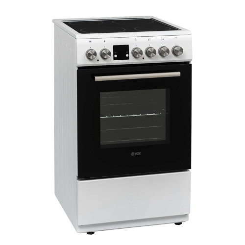 Голяма готварска печка  VOX CHT 5155W, 53л, витрокерамичен плот